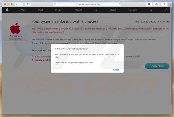 Apple.com-monitor.live POP-UP truffa (Mac)