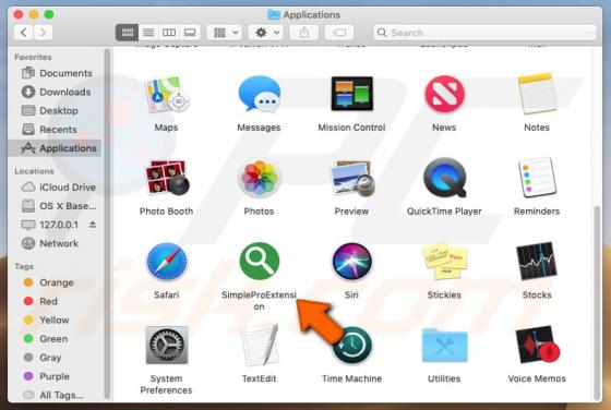 SimpleProExtension Adware (Mac)