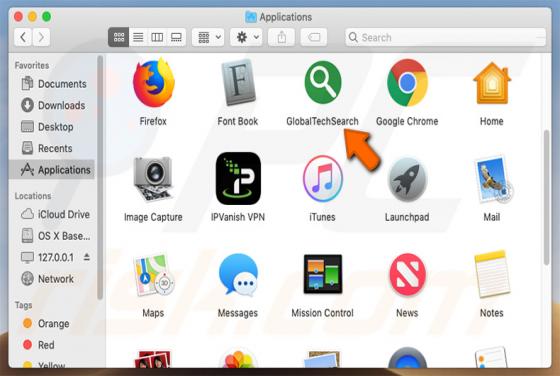 GlobalTechSearch Adware (Mac)