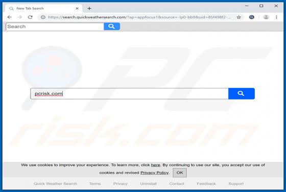 Quick Weather Search Dirottatore del Browser