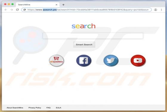 Qsearch.pw dirottatore (Mac)