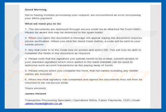 HSBC Email Virus