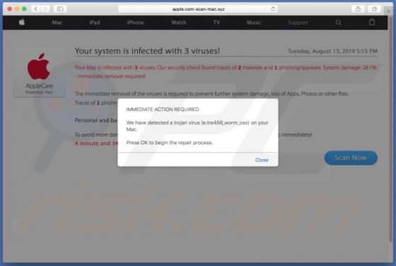 Apple.com-scan-mac.xyz POP-UP Truffa (Mac)