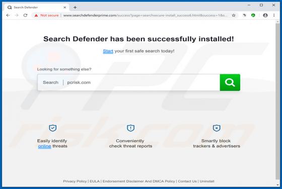 Search Defender Prime Dirottatore del Browser