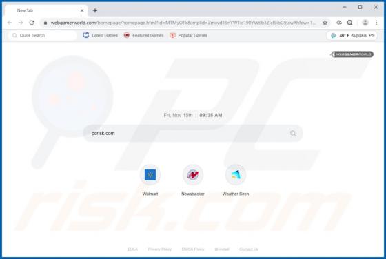 Web Gamer World Dirottatore del Browser