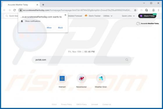 Accurate Weather Today Dirottatore del Browser