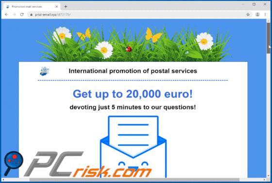 International promotion of postal services POP-UP Truffa