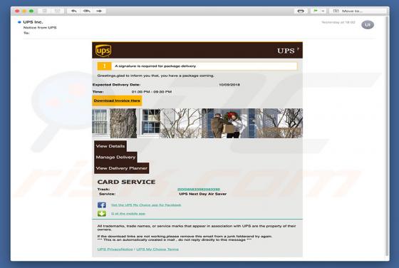 UPS Email Virus