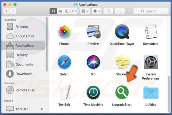 UpgradeStart Adware (Mac)