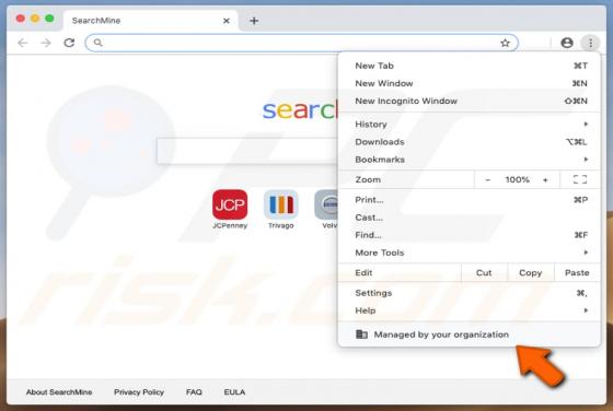 Chrome "Managed By Your Organization" Dirottatore del Browser (Mac)