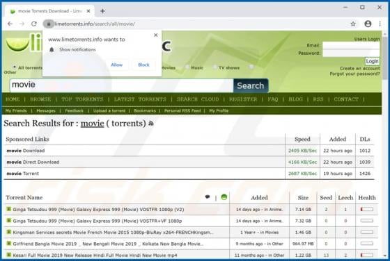 Limetorrents.info Ads