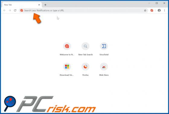 Less Notifications Browser Hijacker (Dirottatore)