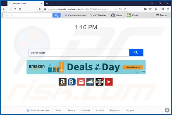 Email Access Here Browser Hijacker (Dirottatore)