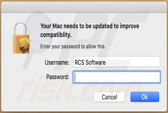 Your Mac Needs To Be Updated To Improve Compatibility POP-UP Truffa (Mac)