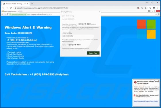 Windows Alert & Warning POP-UP Truffa