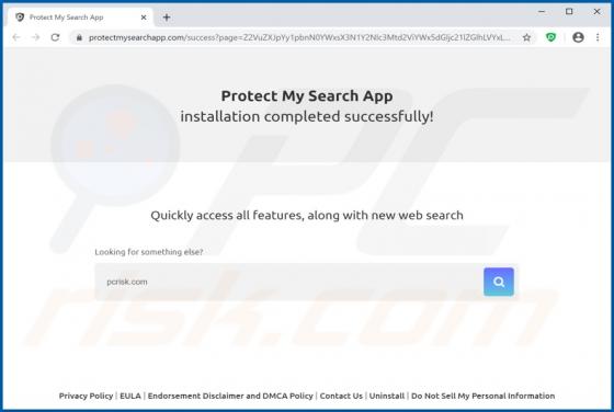 Protect My Search App Browser Hijacker (Dirottatore)